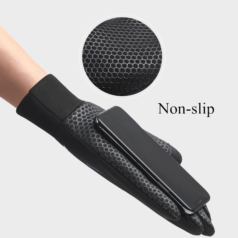 Erkekler için Su Geçirmez, Kaymaz ve Sıcak Tutan Dokunmatik Ekran Eldivenleri